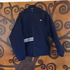 Adidas shell coat. Three stripe life.